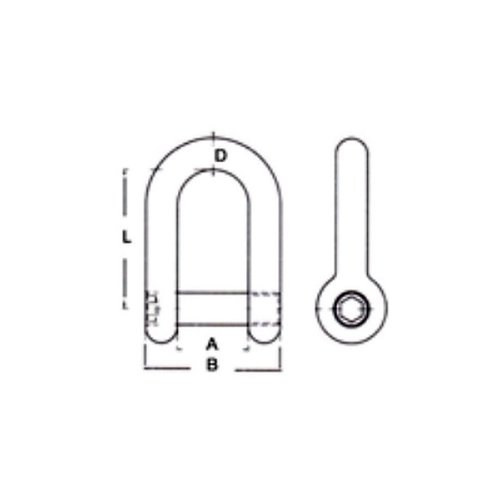 GRILLETE RECTO ALLEN AC. INOX. GRILLETE RECTO ALLEN AC. INOX.