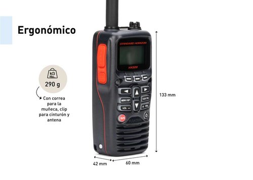 RADIO VHF PORTATIL STANDARD HORIZON HX320E
