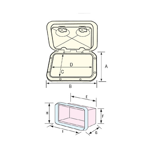 PORTILLO MID LINE 380X380MM BLANCO CON CAJON