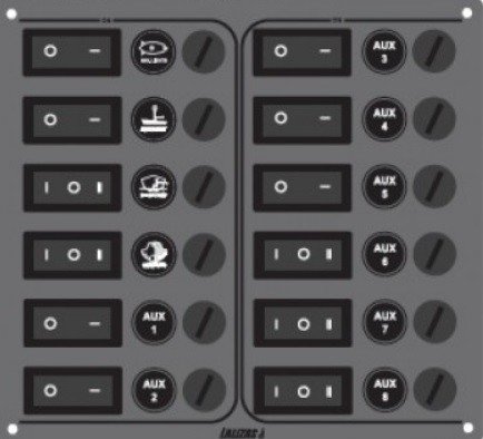 PANEL 12 INTERRUPTORES SP12