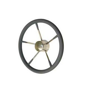 RUEDA TIMON ACERO INOX Y NEOPRENO RUEDA TIMON ACERO INOX Y NEOPRENO