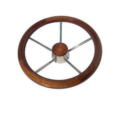 RUEDA TIMON ACERO INOXIDABLE Y MADERA RUEDA TIMON ACERO INOXIDABLE Y MADERA