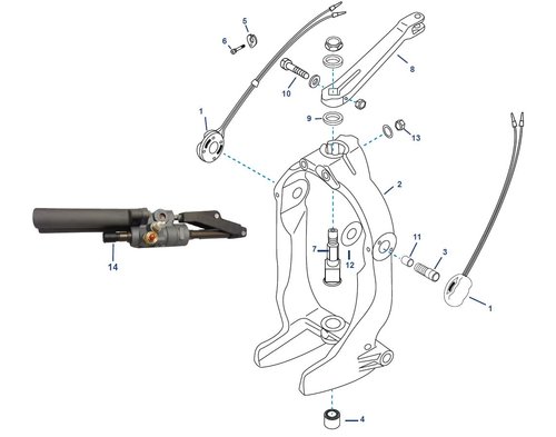 SOPORTE TRANSOM ALPHA ONE GEN II