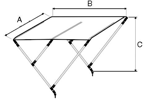 TOLDILLAS PLEGABLES DE ALUMINIO 3 ARCOS