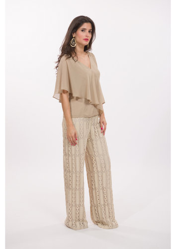 Blusa gasa Volante
