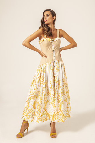 Vestido Midi Jeans Hojas Masavi