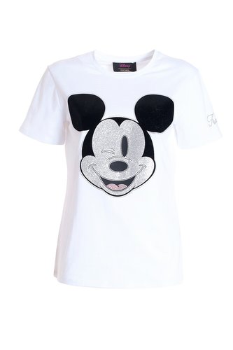 Camiseta Mickey Mouse strass by Fracomina Blanca