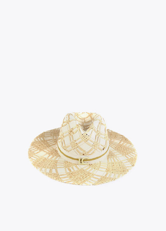 Sombrero trenzado en dos tonos BEIGE Lola Casademunt