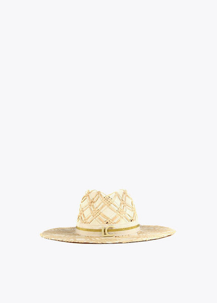 Sombrero trenzado en dos tonos BEIGE Lola Casademunt