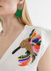 Camiseta bird BLANCO-METAL Lola Casademunt