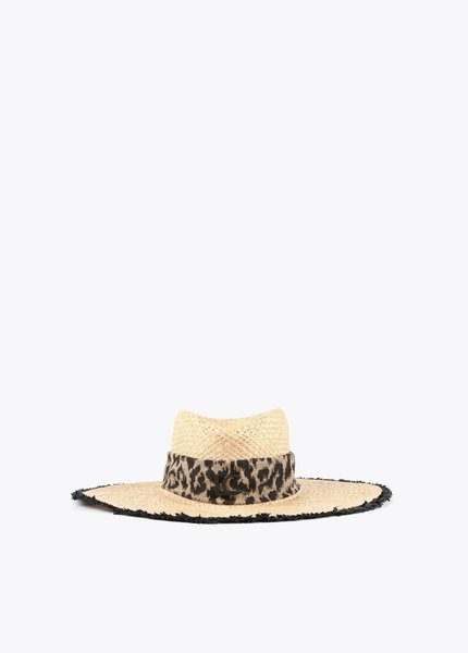 Sombrero ala ancha cinta leopardo Lola Casademunt