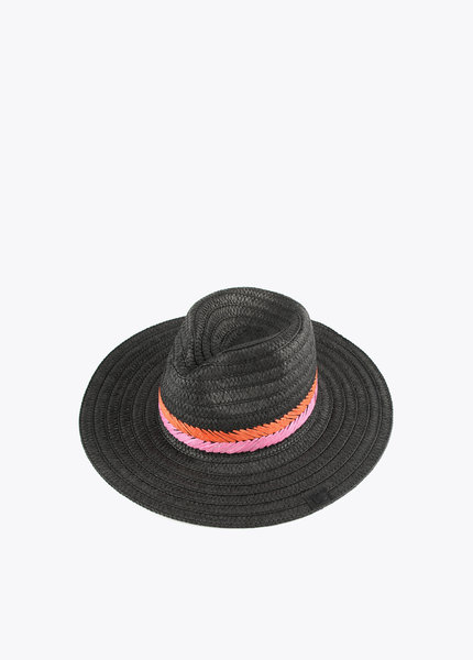 Sombrero con bordado trenzado a contraste Lola Casademunt