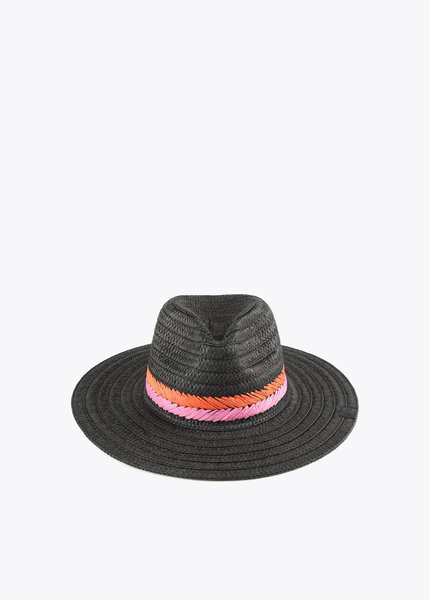 Sombrero con bordado trenzado a contraste Lola Casademunt