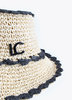 Sombrero efecto rafia con acabados de contraste Lola Casademunt