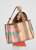 Shopper material efecto rafia multicolor Lola Casademunt