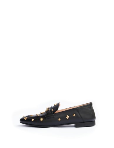 Slippers piel butterfly Black