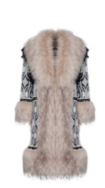 Abrigo largo alpaca y pelo vegano Agata The Extreme Collection