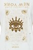 Camiseta oversize texturas ojo dorado