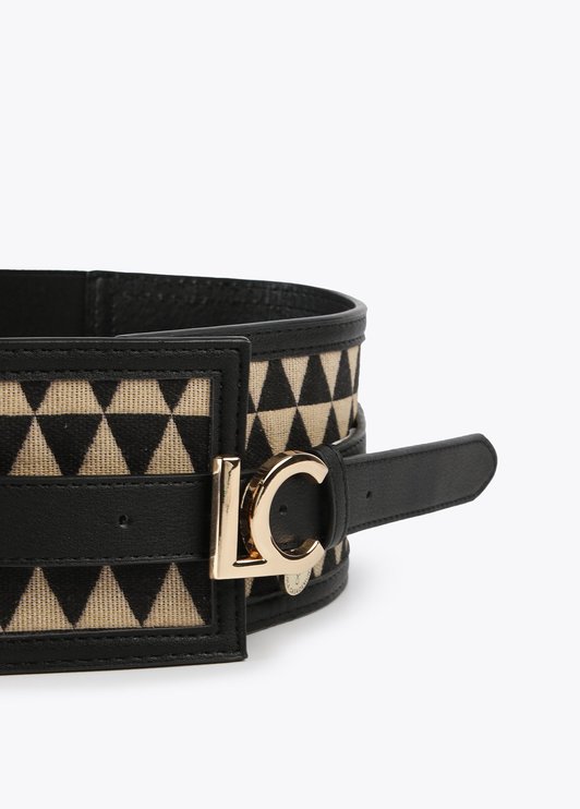 Cinturón con estampado geométrico Lola Casademunt