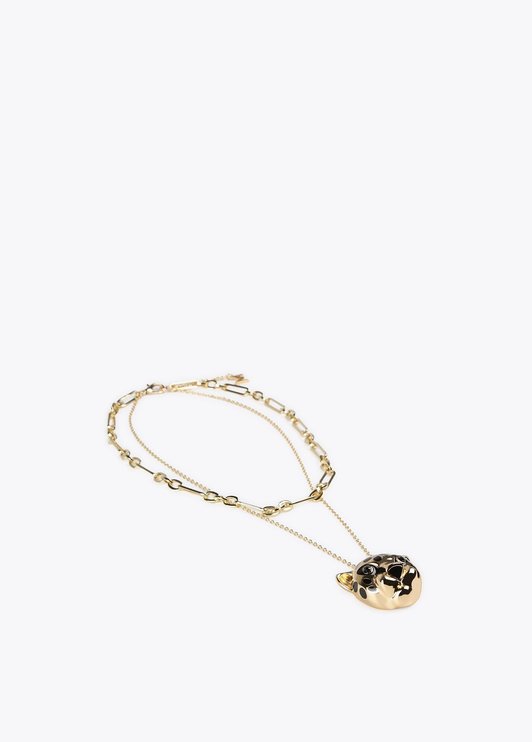 Collar doble con cabeza leopardo Lola Casademunt