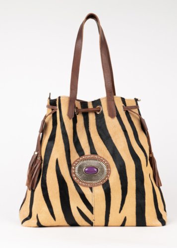 Shopper piel Capri Cebra