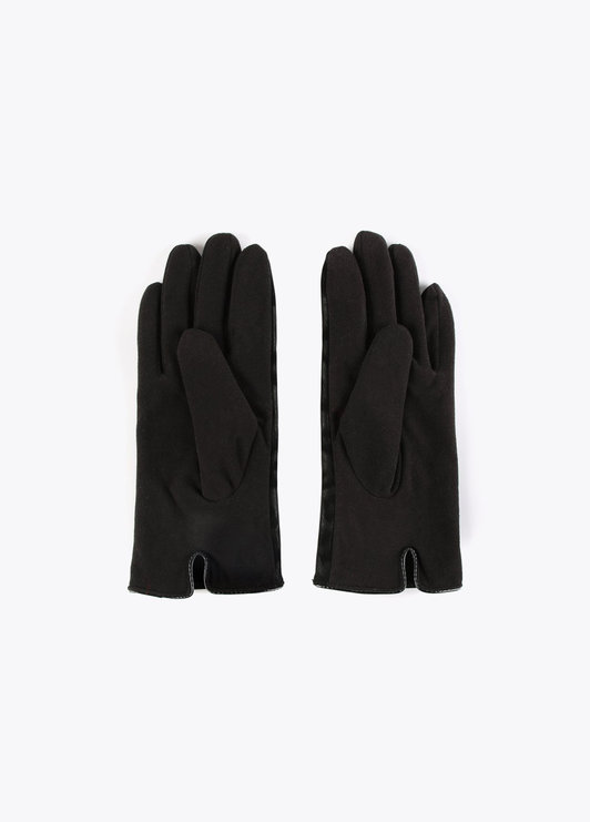 Guantes negros animal print Lola Casademunt