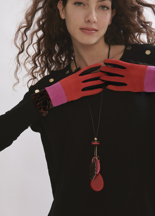 Guantes tricolor Lola Casademunt