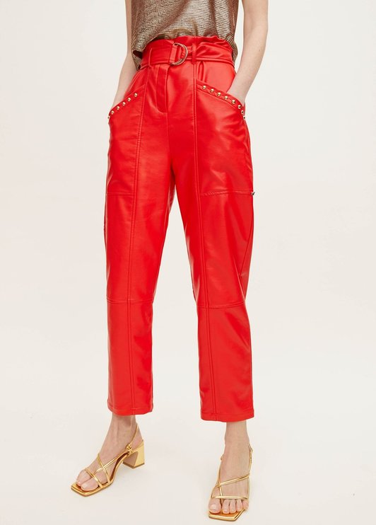 Pantalon rojo efecto piel Lola Casademunt