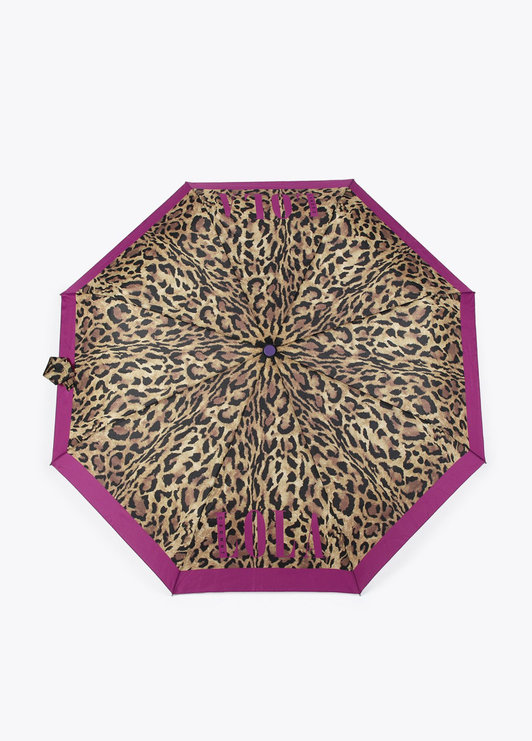 Paraguas estampado animal Lola Casademunt lila