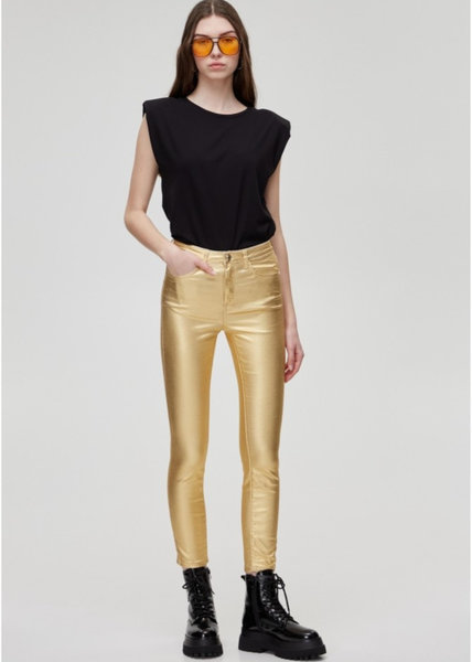Jeans oro metalizado