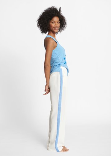 Pantalón raya lateral blanco Lola Casademunt