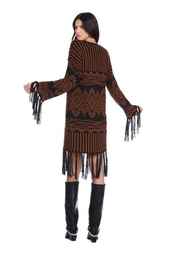 vestido punto y flecos Paterk