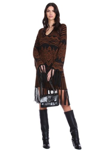 vestido punto y flecos Paterk
