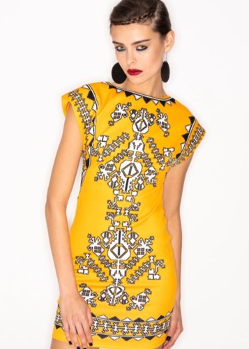 Vestido corto amarillo Bronya