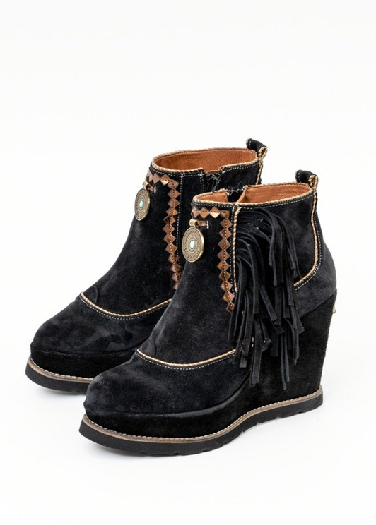 Botin piel Florida negro