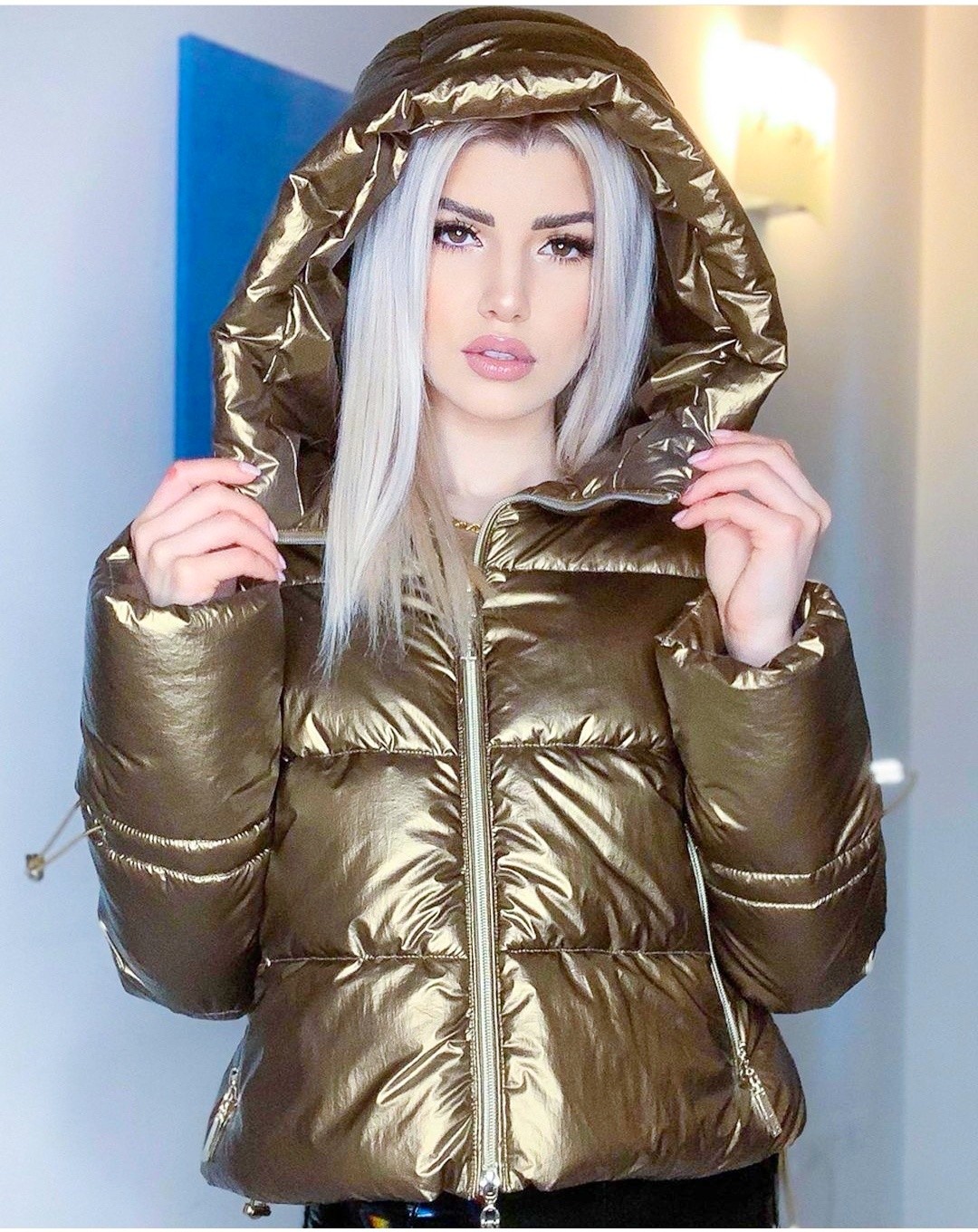 Abrigo metalizado bronce - Stártara Shop online Boho Chic
