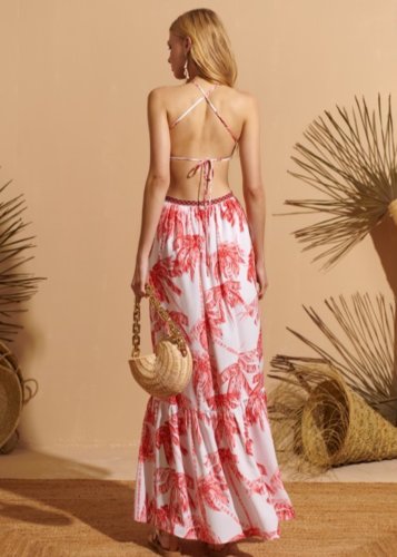 Palm Dress Red Fetiche Suances