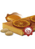Turrón de yema tostada con naranja confitada (yema de huevo 10%)(naranja confitada 15%). Calidad Suprema. Peso neto 500g