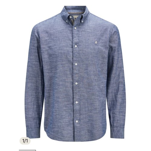Camisa m/larga azul.
