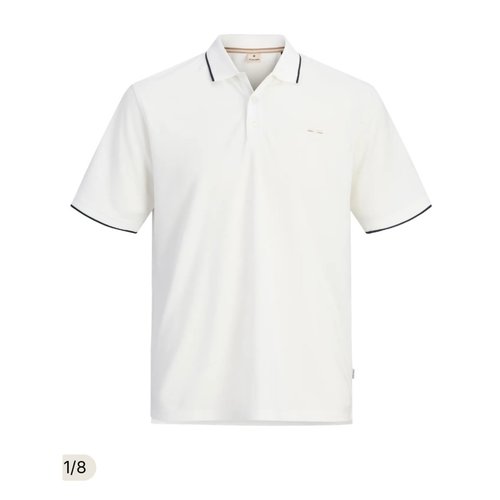 Polo liso azul blanco Polo liso azul blanco