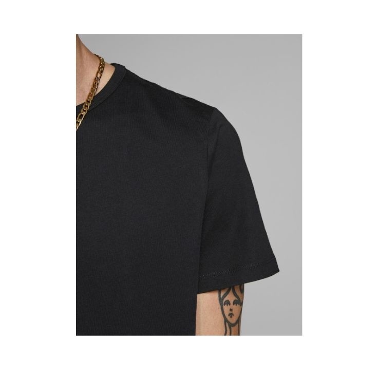 camiseta básica negra  90% Algodón 10% Spandex - Pineapple