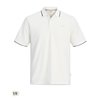Polo liso azul blanco