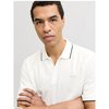 Polo liso azul blanco