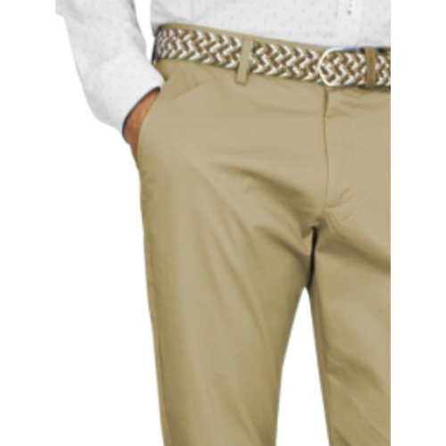 Pantalón algodón con cinturón