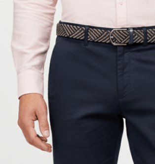 Pantalón algodón con cinturón