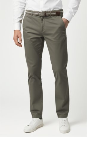 Pantalón algodón con cinturón